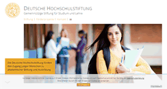 Desktop Screenshot of hochschulstiftung.de